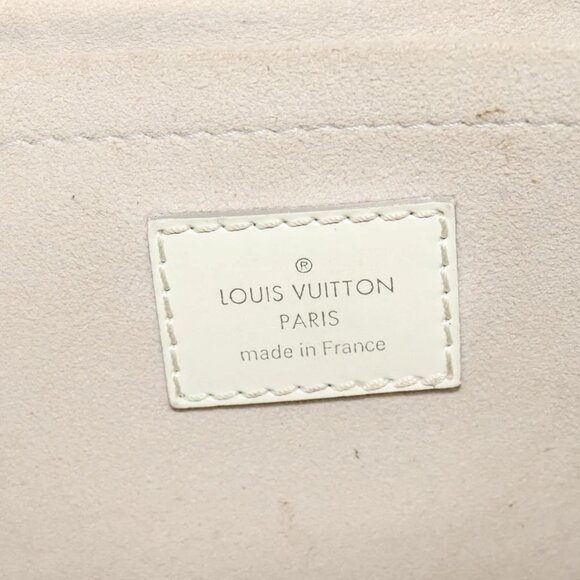LOUIS VUITTON Epi Pochette Montaigne Bag White Yvoire - Picture 11 of 15